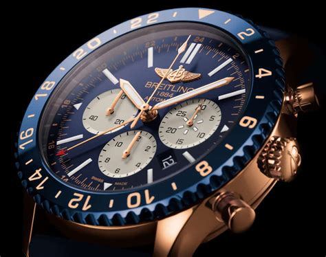 Breitling Chronoliner B04 Watch In Red Gold 